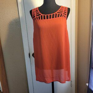 Torrid Women's Flame Sheer Coral Size 1X
